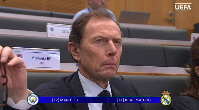  抽中曼城！皇馬現場抽簽代表布特拉格諾臉色凝重
