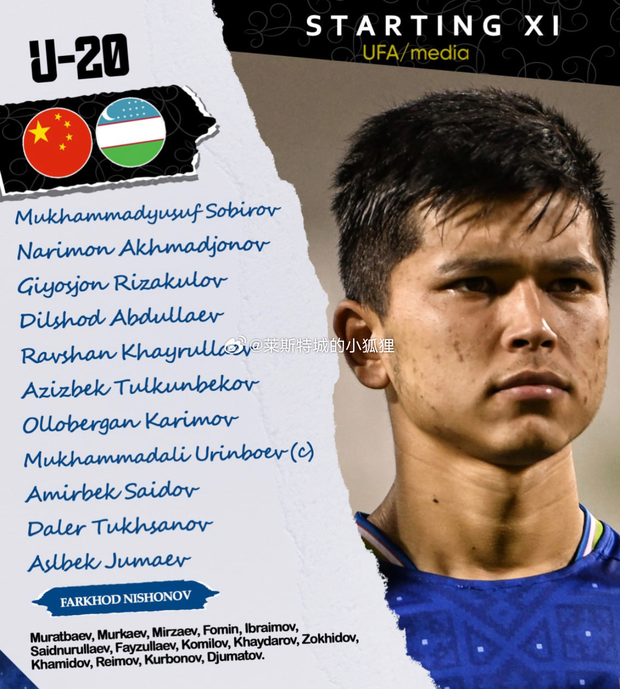  補時第2分鐘丟球！中國U20國青半場0-1落后烏茲別克斯坦U20