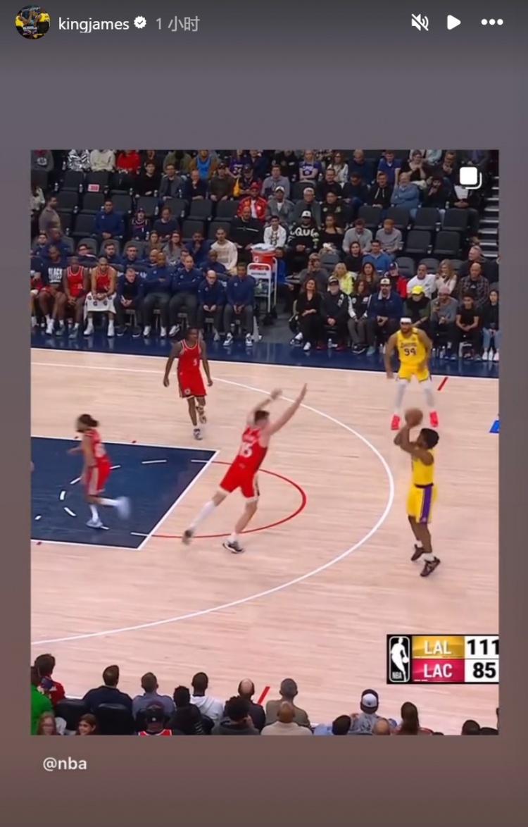  為你驕傲！布朗尼投進NBA生涯首記三分球！詹姆斯賽后轉發