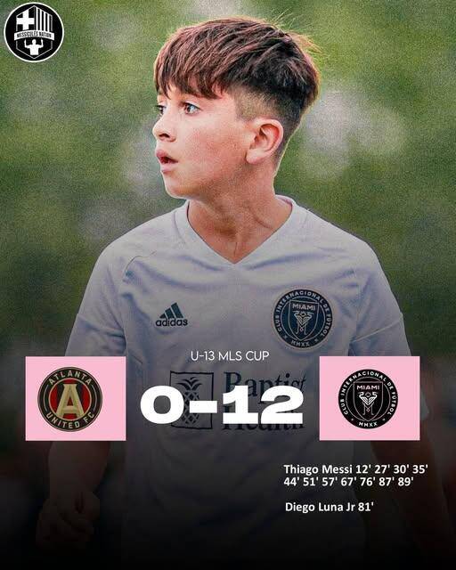  假新聞！梅西兒子U13比賽單場1人轟11球，多家媒體報道后刪除新聞