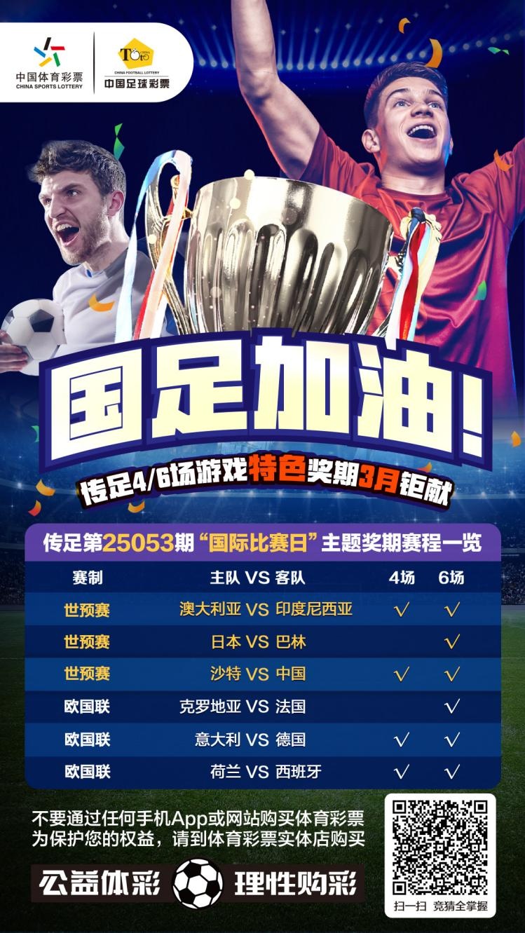  國足加油！傳足特色獎期第25053期聚焦國際比賽日