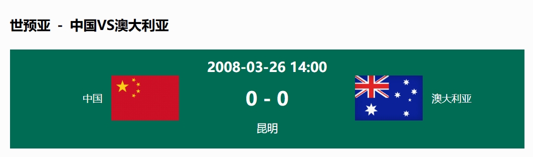  沒輸過！國足在主場世預賽和澳大利亞僅交手一次，0-0互交白卷