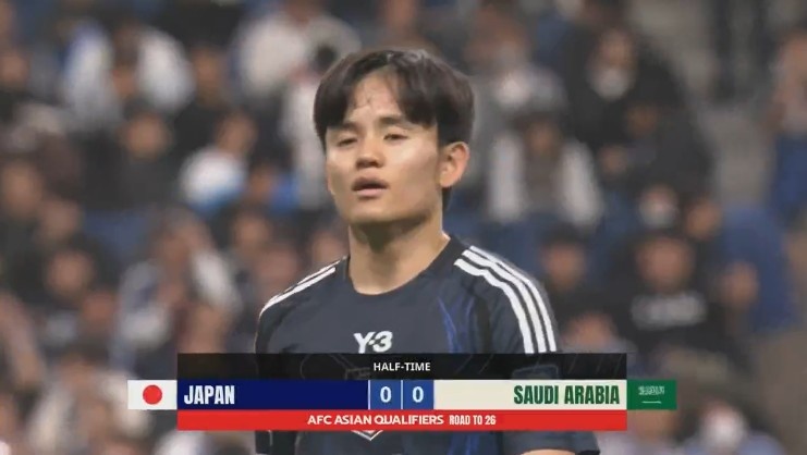  半場-前田大然兩失單刀+中框沙特僅一腳打門 日本暫0-0沙特